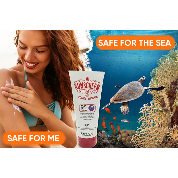 Safe Sea Sun Shield SPF95+ Anti-Jellyfish Sunblock 100ml Bottle